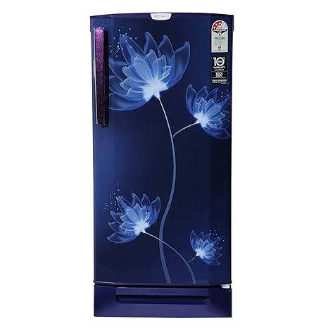 Godrej 190 L 3 Star Direct-Cool Single Door Refrigerator (RD 1903 PTD 33 GL BL, Glass Blue, Base stand with drawer