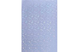 25 Sheets A4 Size Stars Glitter Holographic Cold Laminate Sheet Premium Overlay Laminating Self-Adhesive Sheets (25,Star)