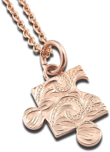 Amazon アロハロカヒ Aloha Lokahi ハワイアンジュエリー ネックレス サージカルステンレス パズル ハート ローズゴールドあずきチェーン付き ステンレス幅2mm 40cm ネックレス 通販