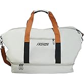 Victowell Portable Travel Bag Gym Bag for Women Sports Duffel Bags Large Capacity Storage Bags with Multifunctional Partitions, Suitable for Weekend Camping, Short-term Travel, Business Trips (White)