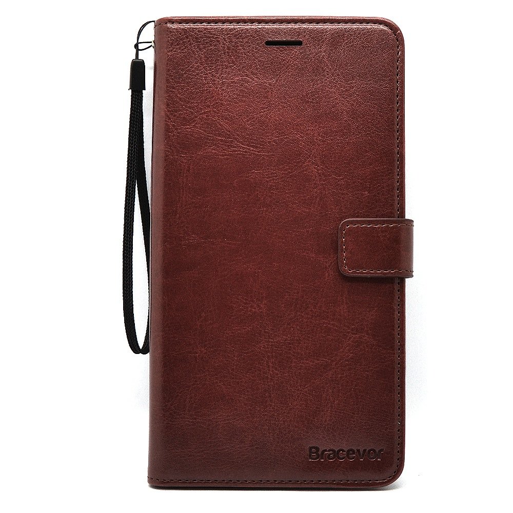 Bracevor Flip Cover for Xiaomi Mobile Mi Max/Mi Max Prime - Executive Brown | Leather Case | Foldable Stand | Inner TPU | Wallet Card Slots