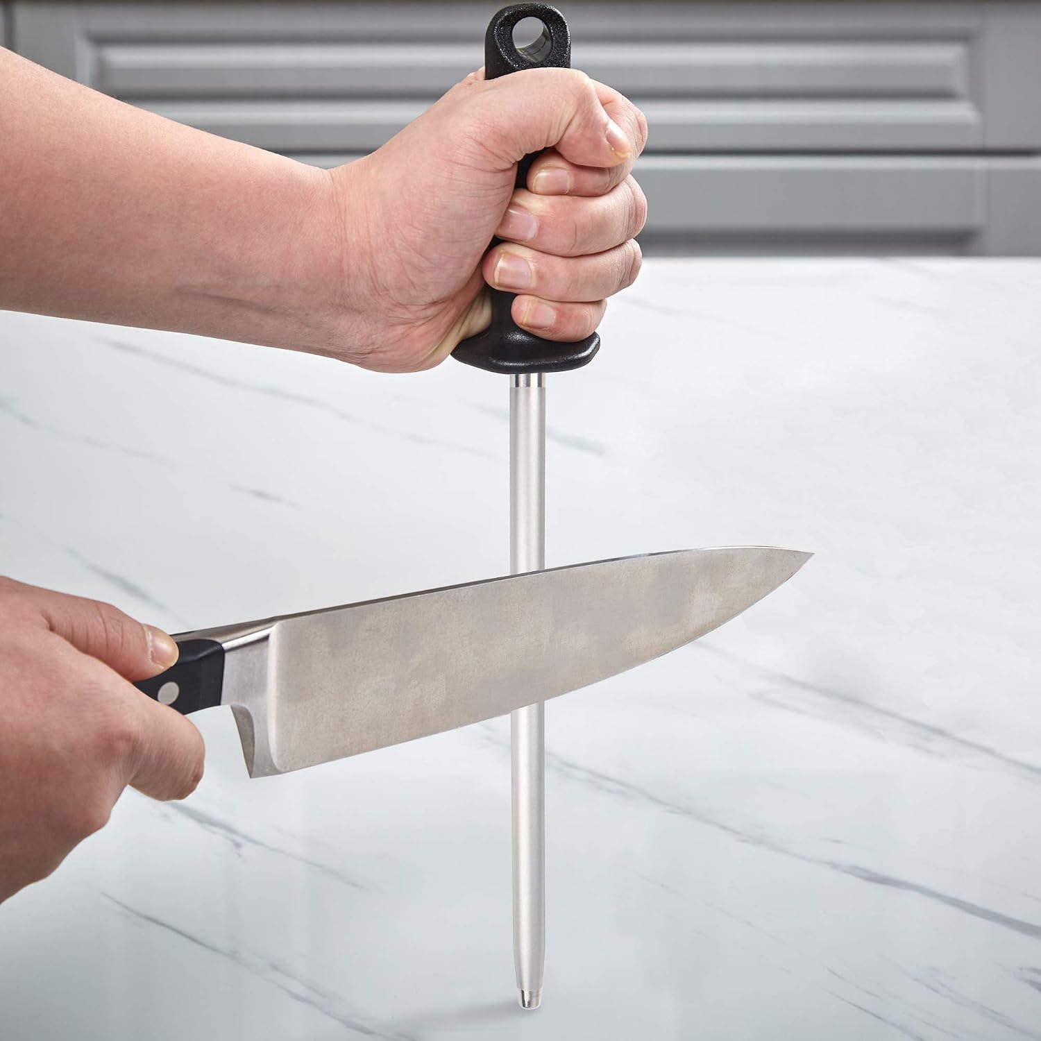 SHARPAL 119N Diamond Knife Sharpener Sharpening Rod, Honing Steel 25 cm / 10 Inch (Extra Fine 1200 Grit Diamond Coated) - Image 4