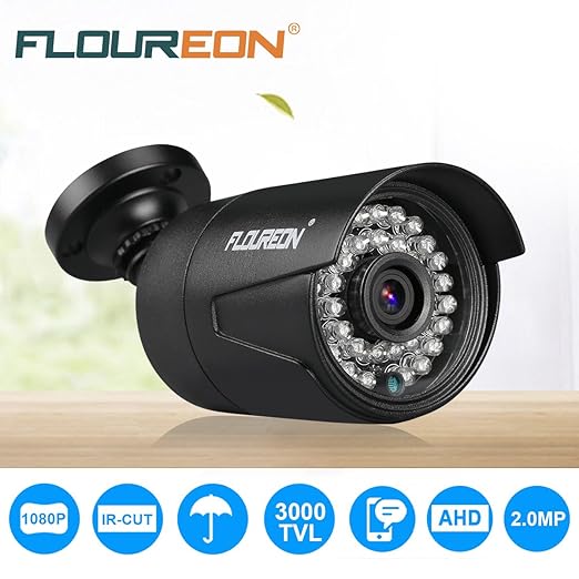 title=FLOUREON 3000TVL DVR Telecamera di sicurezza- 1080P AHD 2.0MP , Visione