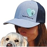 Dog Paw Heartbound Baseball Cap, Trucker Hat, Embroidered Mesh Back Snapback Hats, Summer Hats for Women and Men - Great Gifts for Dog Lovers
