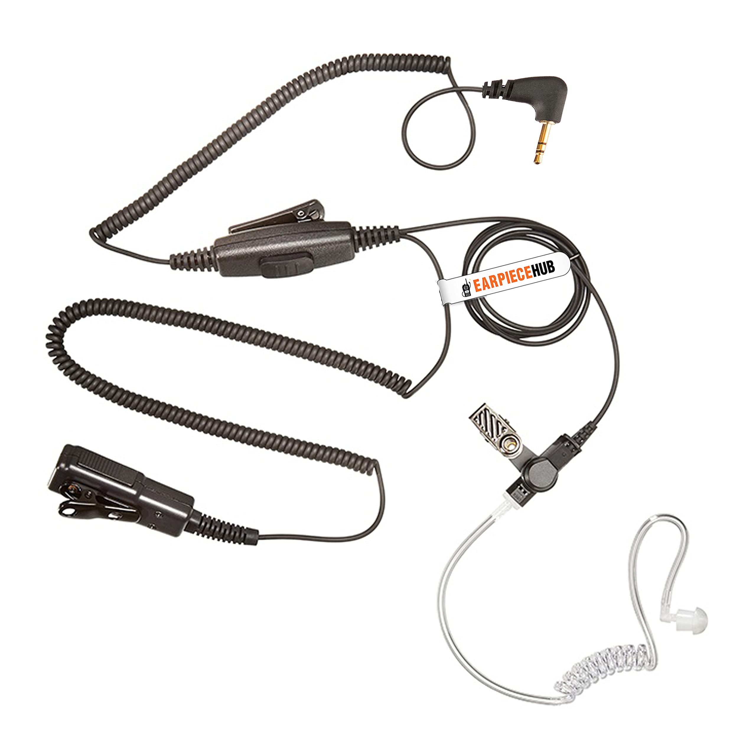 Double PTT Microphone Earpiece Headset compatible with 1 Pin Motorola Talkabout TLKR-T60 T61 T62 T80 T81 T82 T-92 H2O T80 Extreme T82 Two Way Radio