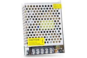 SCOOYUCK AC 110V/220V to DC 12V 5A 60W Universal Regulated Switching Power Supply, Power Supply Voltage Converter, LED Adapter Driver for CCTV, Radio, Camera, LED Strip Lights, 3D Printers and More.