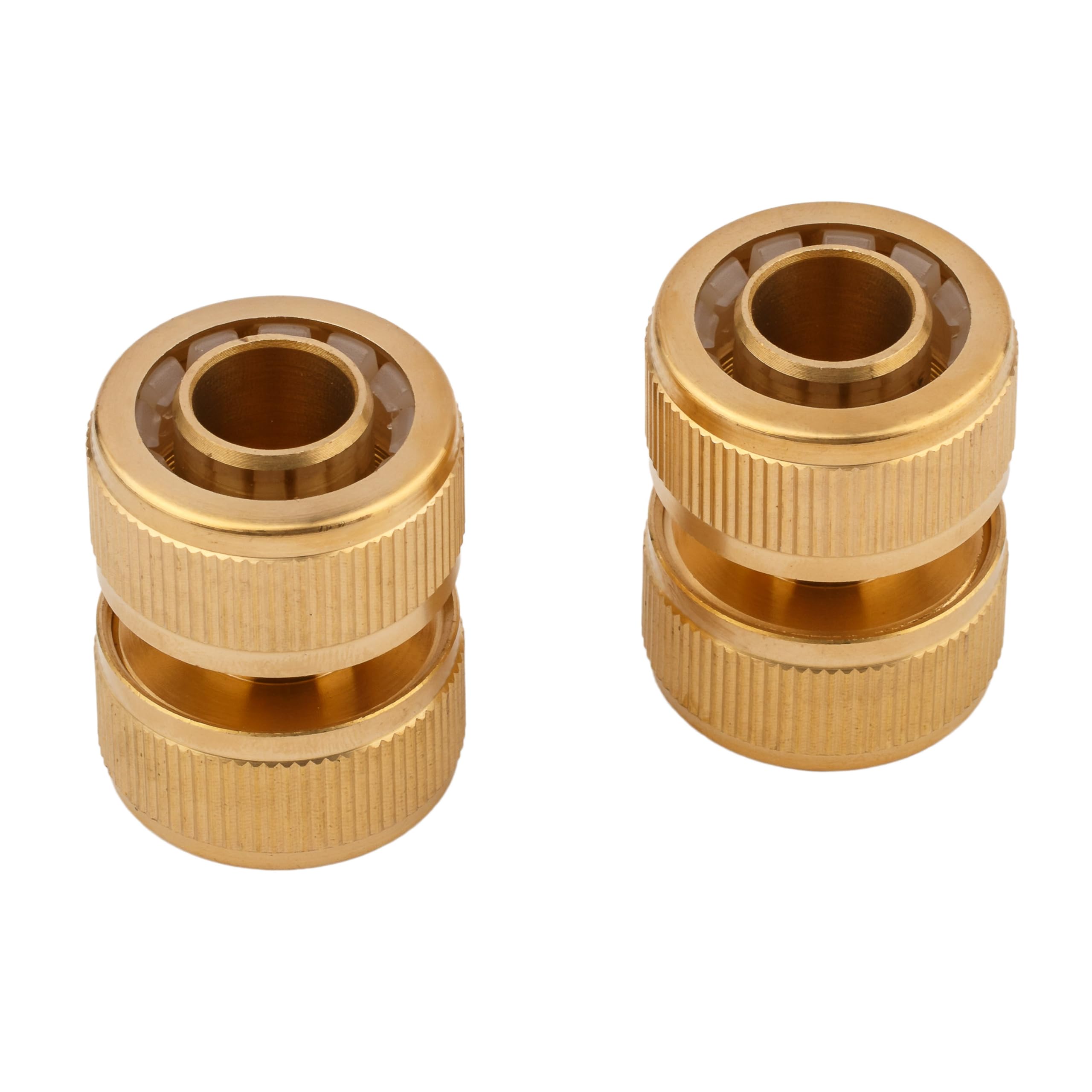 MIVOS 2 x Brass Hose Coupling for 3/4 Inch (19 mm) Hoses, Garden Hose Connector
