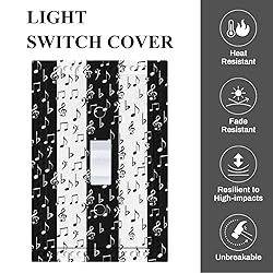 Cuitxrac Music Theme Single Toggle Wall Plate Black