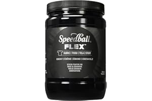 Speedball Flex Screen Printing Fabric Ink Ebony 32oz, for Home Decor, Bags, T Shirt, Essential for Artists Craft Kit