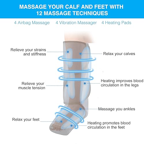 BERAILY Leg Massager Compression, Leg Massager for Circulation and Pain  Relief,Leg Compression Massager for Circulation,Foot and Leg Massager  Machine with Vibration Heat, Best Gift Size-B in Dubai - UAE | Whizz Foot