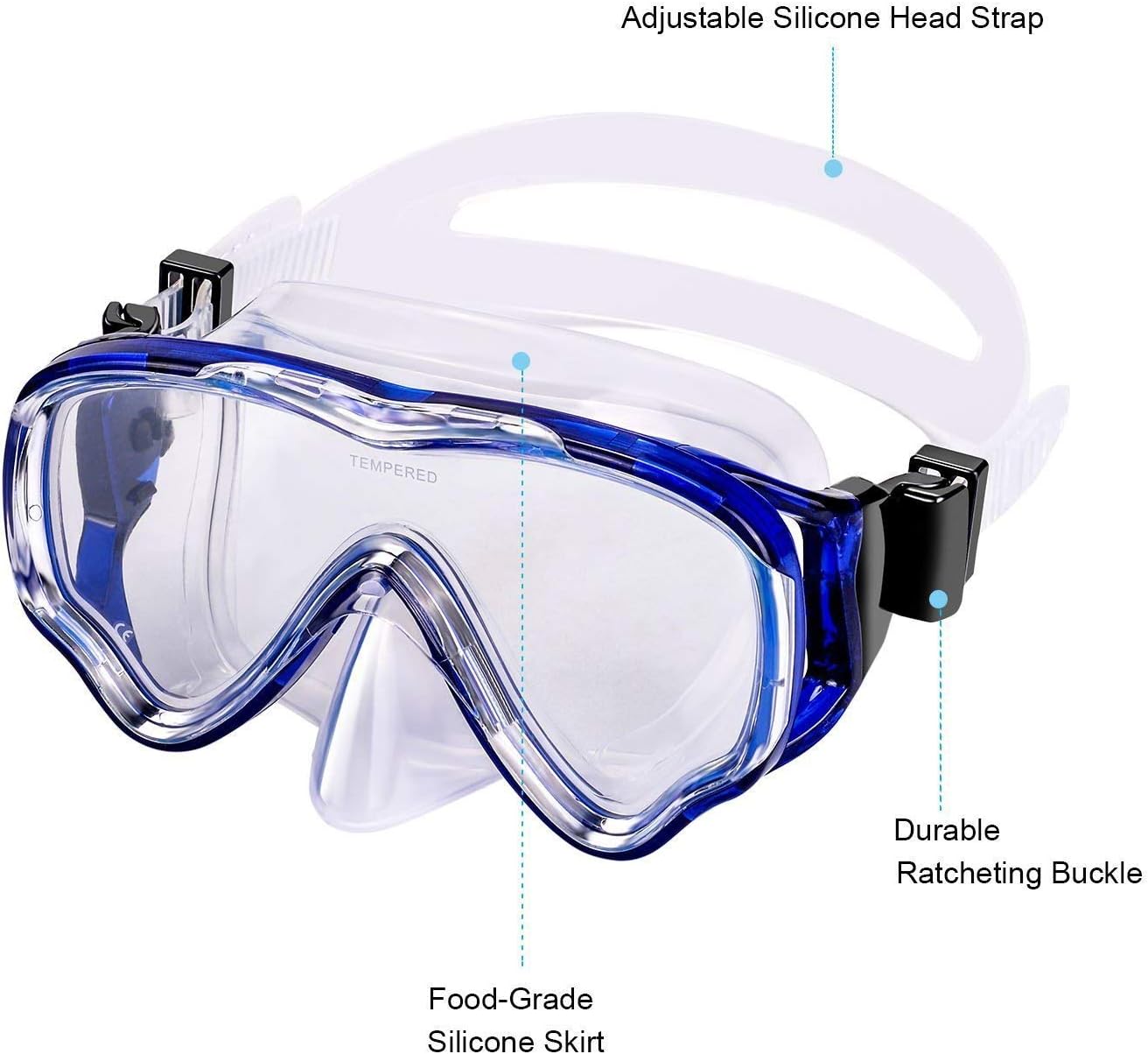 Dry Top Snorkel Mask with Big Eyes for Childs Girls UPhitnis Kids Snorkel Set AntiFog and Anti