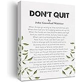 Canvas Wall Art Inspirational Don't Quit Canvas Print Positive Painting Home Wall Decor Framed Gift 12x15 Inch