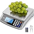 ATOGOU 66lb/30kg Commercial Large Digital Kitchen Scale 0.05oz/1g with Price Computing, 304 Stainless Steel Scale, AA Battery or Plug-in Use and LCD Display for Baking, Cooking, Counting Coins DT580