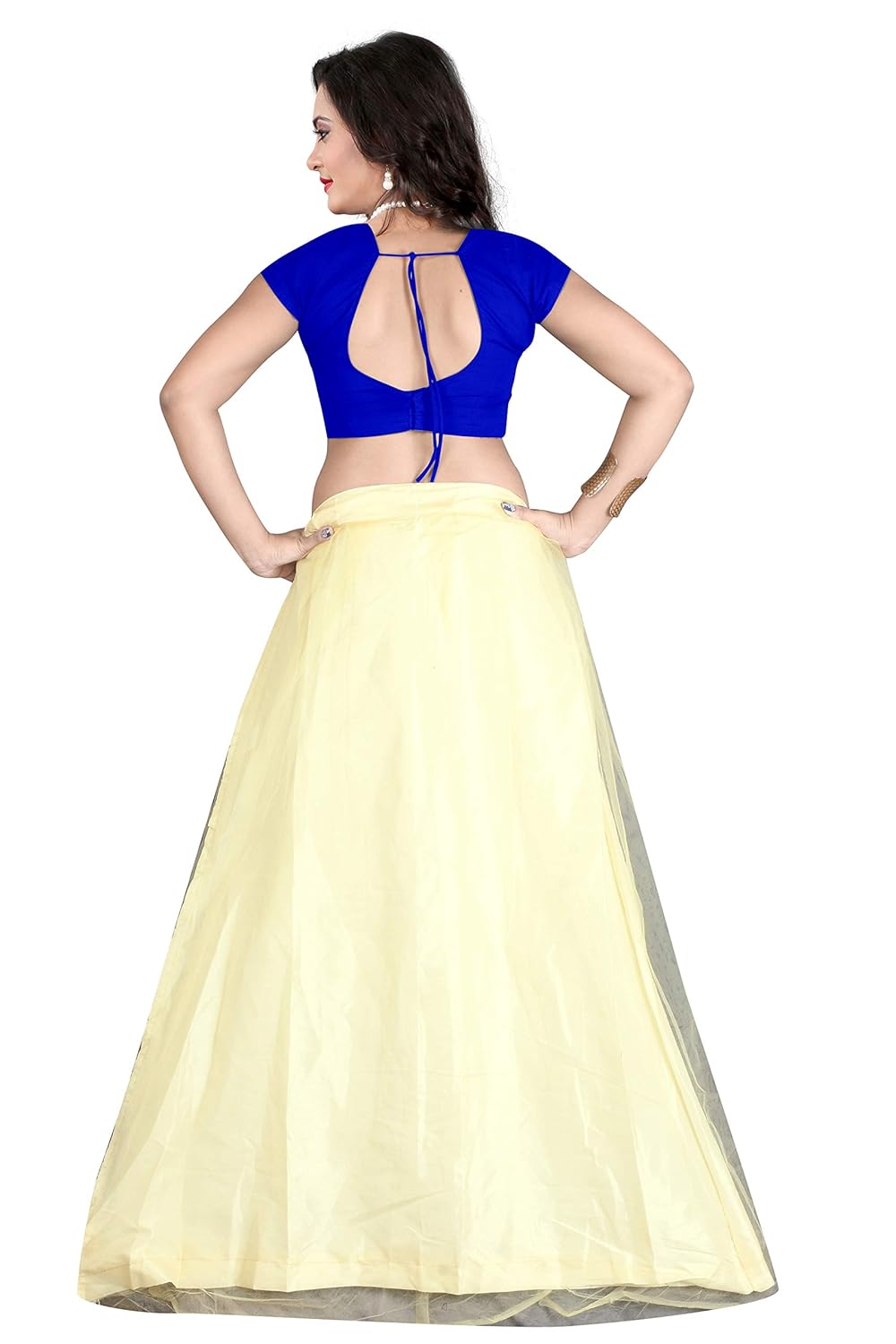 florence woman's georgette embroidered semi-stitched gown (gc010)