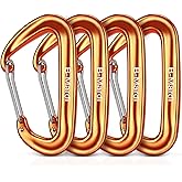 B-Mardi Carabiner Clips Heavy Duty 12kN (2697 lbs)-Lightweight Locking Carabiners for Camping, Hiking, Hammock, Dog Leash Harness, Outdoor and Gym etc, Keychains& Utility