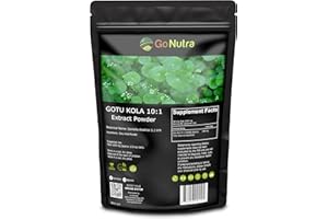 GO NUTRA Gotu Kola 10:1 Extract Powder (8 oz), Centella Asiatica | Gluten Free and Non-GMO | Ayurvedic Herbal Supplement