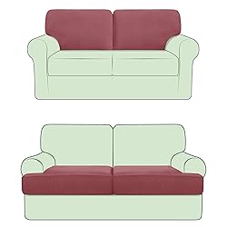 CHUN YI 2 Piece Stretch Couch T Cushion Covers Or