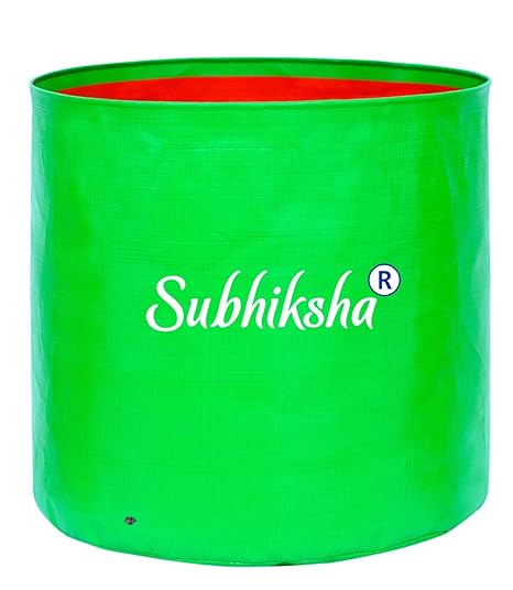 Subhiksha Grow Bags (World Class), UV Inhibited, All Weather Proof, Non Fading -Dia 15 inch x 12 inch Ht -15 * 12 Pack of 10
