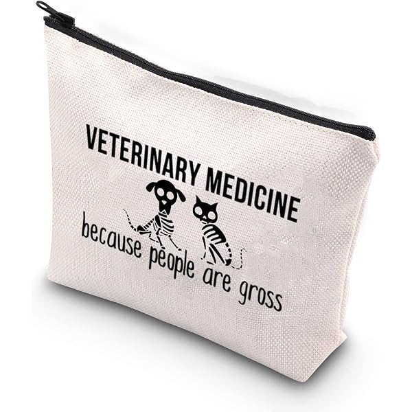 Kosmetiktasche Mit Spruch „Because People Are Gross“ – Reißverschluss, Wasserabweisend, Marmor-Design