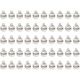 Shapenty Dream Charms Inspiration Message Charms for DIY Necklace Earring Bracelet Pendant Keychain Bookmark Jewelry Making Beading Ornaments Gift Inspiration Words Craft Projects, 50PCS