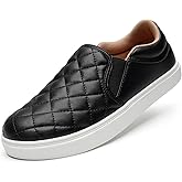 STQ Slip On Shoes for Women Fashion Sneakers Elees Quilted 2.0 Comfort Casual Fall Loafers