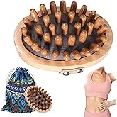 ElevateTech Meridian Pressure Brush, Wood Therapy Massage Tools for Belly Fat Wooden Meridians Massager Comb Handheld Massage Body Brush for Cellulite Remover, Lymphatic Drainage, Muscle Pain Relief