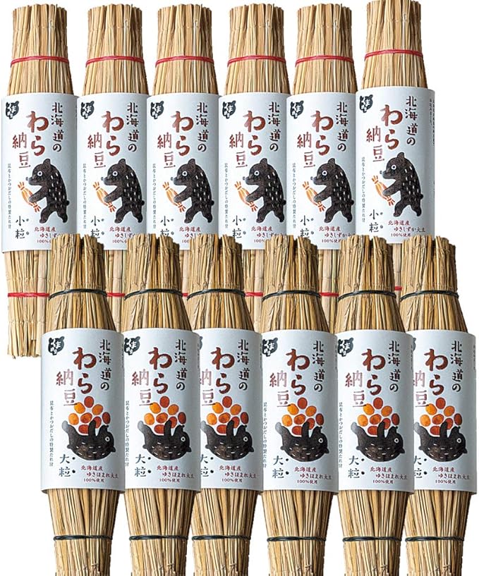 Amazon くま納豆 北海道わら納豆大粒６本 小粒６本セット 母の日 ギフト ごはんのお供 おかず くま納豆 納豆 通販