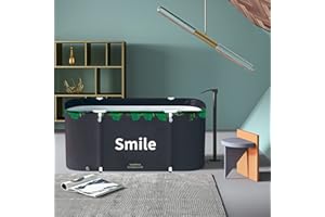 ptlsy Portable Bathtub for Adult Foldable Japanese Soaking Bath Tub for Personal Hot Cold Ice Spa at Home Large Freestanding Tub with Cover Mental Support (Green Large)