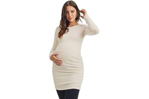 LACLEF Women's Long Sleeve Sweater Knit Maternity Tunic