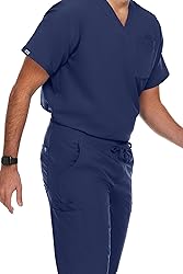 Hey Collection Men Stretch Scrubs Set V-Neck Scrub
