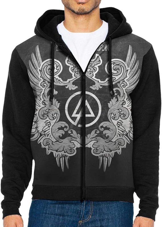 Amazon Co Jp リンキン パーク Linkin Park ファッション メンズ ジャケット パーカー ジッパー T シャツ長袖春秋冬のコートは通勤 通学 運動メンズ コート カンガルー ポケットを印刷します 服 ファッション小物