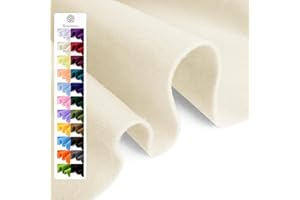 GRAINEAR Ivory Soft Felt Fabric Sheet, 18" x 36", 1.6mm Thick - Premium Craft Felt for Sewing, DIY Projects, Embroidery, Decoration - Durable & Fade Resistant