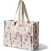 ESVAN Utility Tote Bag with Zip Top Waterproof Teacher Tote Bag for Teacher Work Women Beach