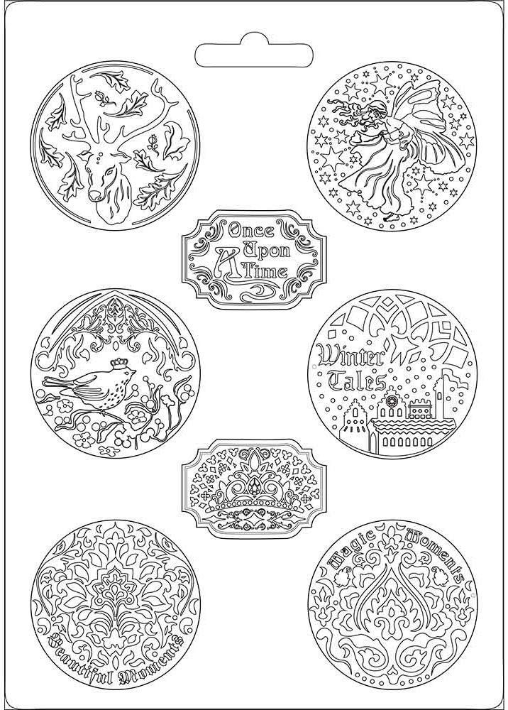 STAMPERIA INTL Stamperia-Soft Mould-Fairy, White, A4, K3PTA472