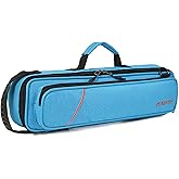 Vilihkc 17 Hole Flute Case Oxford Cloth Carrying Case Bag Flute Accessories,Waterproof Wear Resistant Flute Carrying Bag with Adjustable Shoulder Strap(17 "X4 "X2.4")