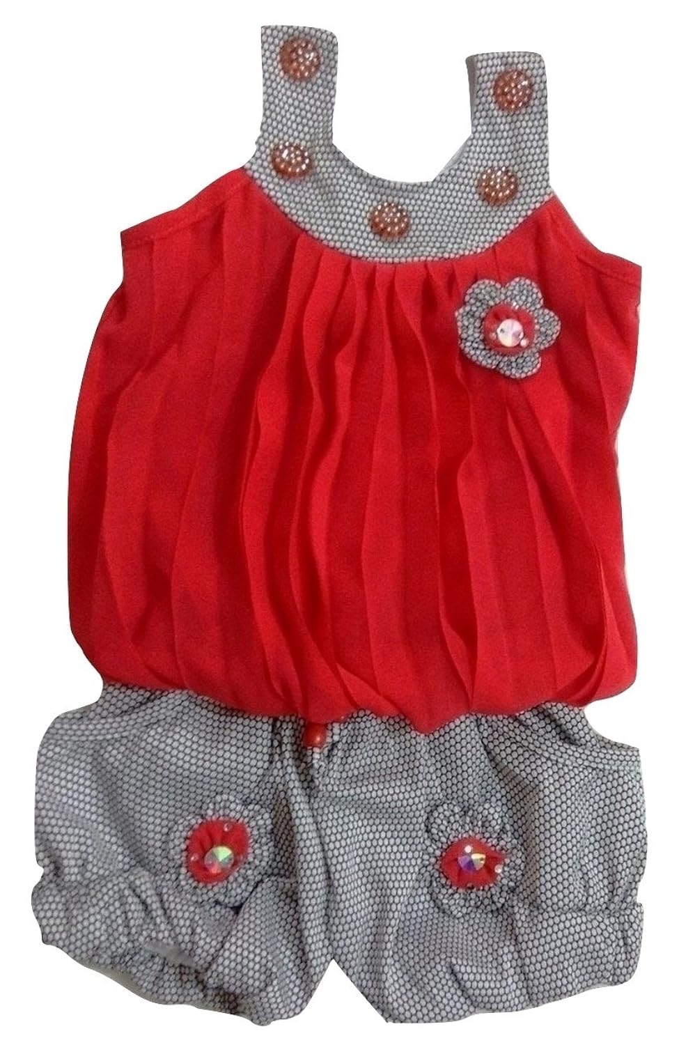 sairaj girl's chiffon dress (105, red)