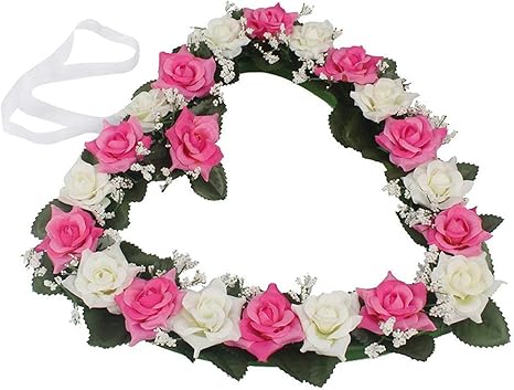 Amazon なし偽シルクローズアイビーつる人工花ぶら下げ結婚式道フラワーリースハートスタイルフェスティバル用品装飾 01 造花 オンライン通販
