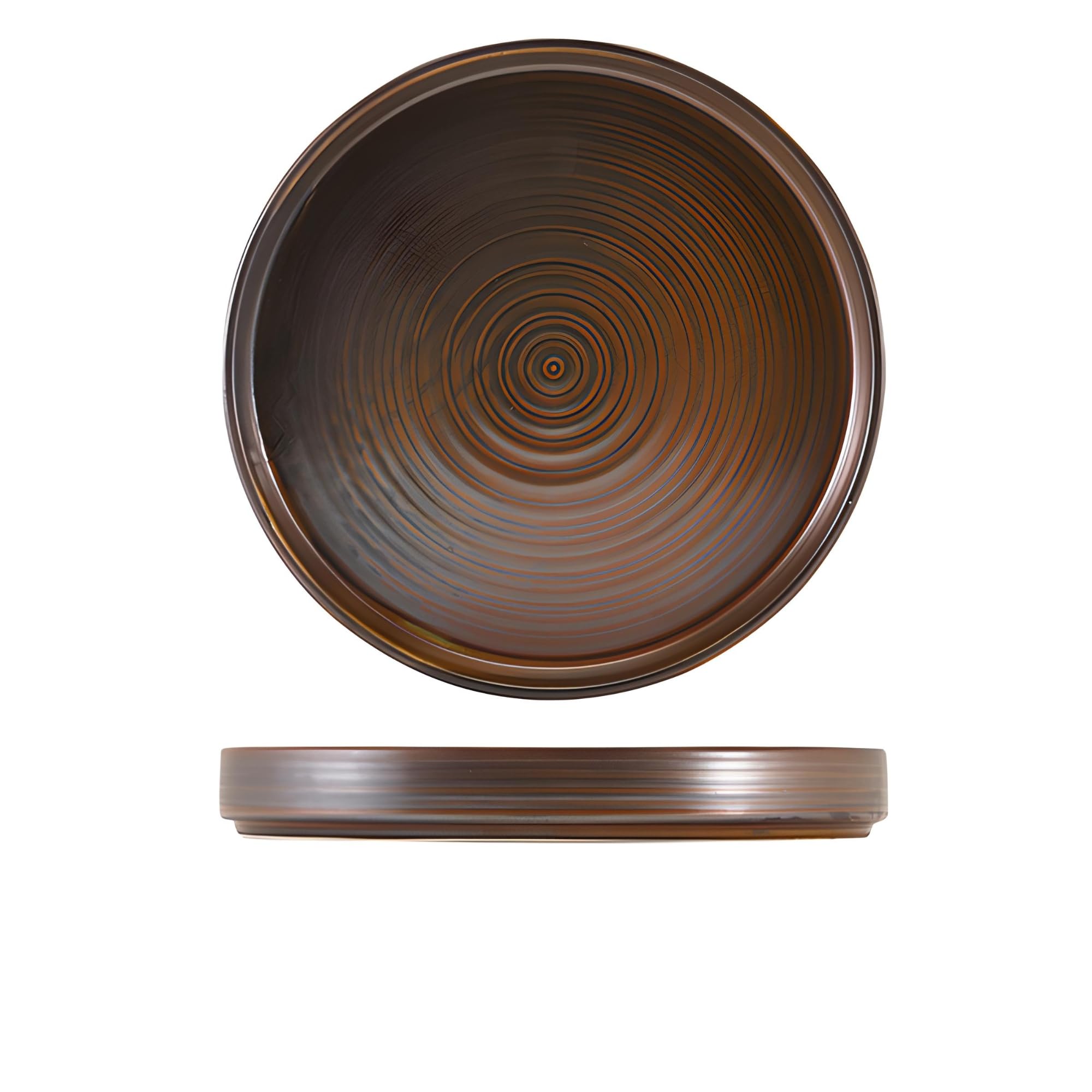Genware Terra Porcelain, Rustic Copper, Presentation Plate, 260mm, PR-PRC26, Pack of 6