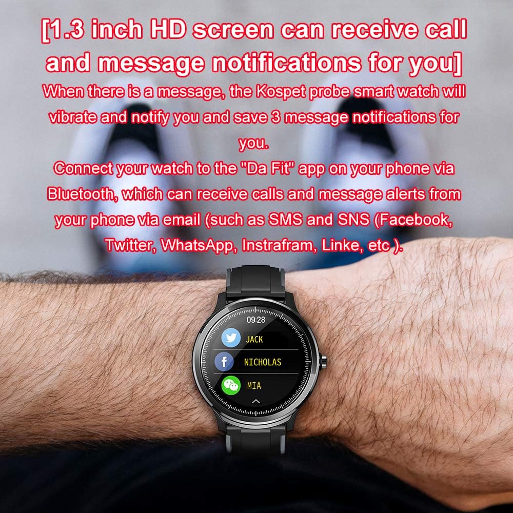 Kospet Probe Smartwatch IP68 Resistente al Agua Bluetooth Fitness ...