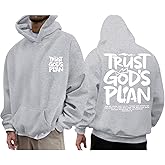 Weripoah Christian Hoodies for Men Jesus Hoodie Religious God Sweatshirts Faith Bible Verse Sweatshirt Inspirational Pullover