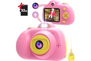 OMZER Kids Camera 1080P Selfie Mini Camera, HD Digital Video Camera for Toddlers, Video Recorder Toys for Kids, Christmas Birthday Gifts for Age 3 4 5 6 7 8 9 10 Year Old Girls Boys with 32G SD Card