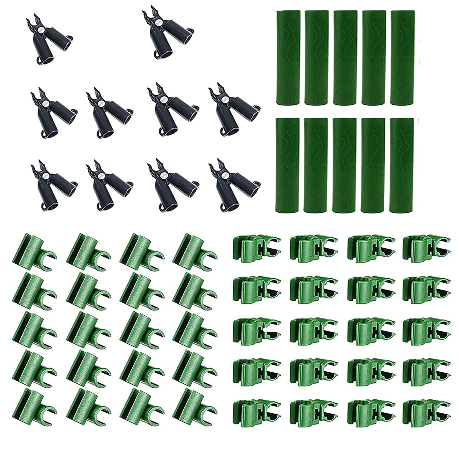 Plant Trellis Cane Connector Clip Set Universal Garden Plastic Connector Stakes Connecting Joint Clips Tube Support for Garden Orchard Tomato Cage Climbing Rattan Stent (60PCS 16mm/0.63inch)