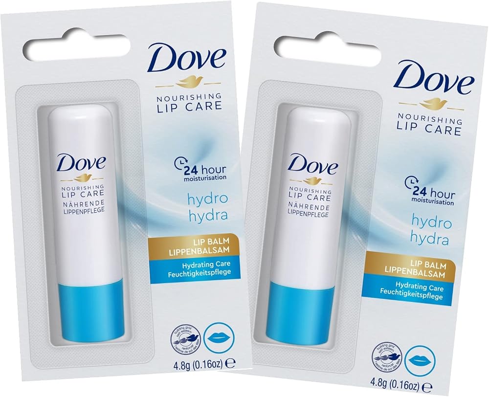 Dove Nourishing Lip Care Balm Hydrating 4.8g Pack of 2