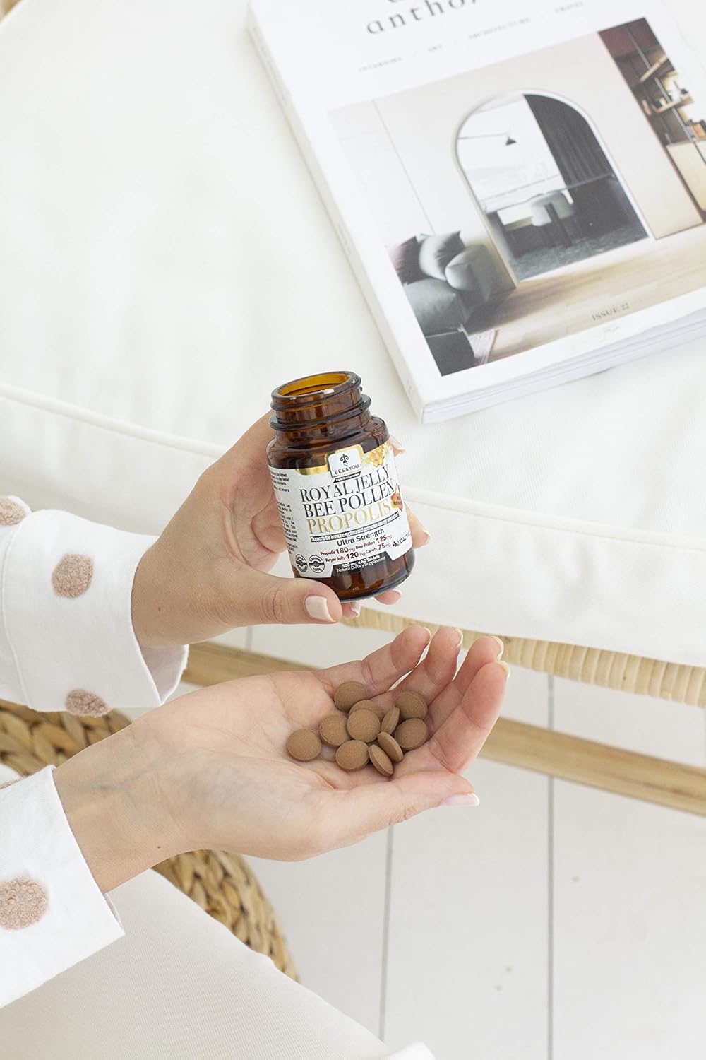 Bee and You Royal Jelly Tablets with Propolis Extract, Bee Pollen, Vitamins and Minerals Supplement - Image 5