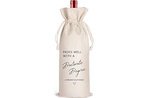 LANBAIHE Wine Bag Gift, Doctorate Degree Gift, Doctoral Degree Wine Bag Gift, Gift for Doctor, Pairs Well with a Doctor's Degree