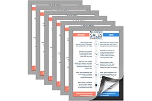 ZHIDIAN Document Sign Holder Pockets with Magnetic Back, Plastic Poster Picture Notice Display Frame for Fridge/Whiteboard/Chalkboard/Cabinet, 8.5 x 11.6 Inches, Silver, 6 Pcs