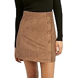 NIMIN Skirts for Women Casual Plaid Skirt High Waisted Mini Skirts with Back Zipper