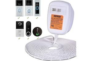 DNZPFU Doorbell Transformer 24 Volt C Wire Adapter for Thermostat and All Versions of Ring Doorbell,Compatible with Most doorbells and thermostats That use 24v,Included in The Package is a 315" Long Wire.