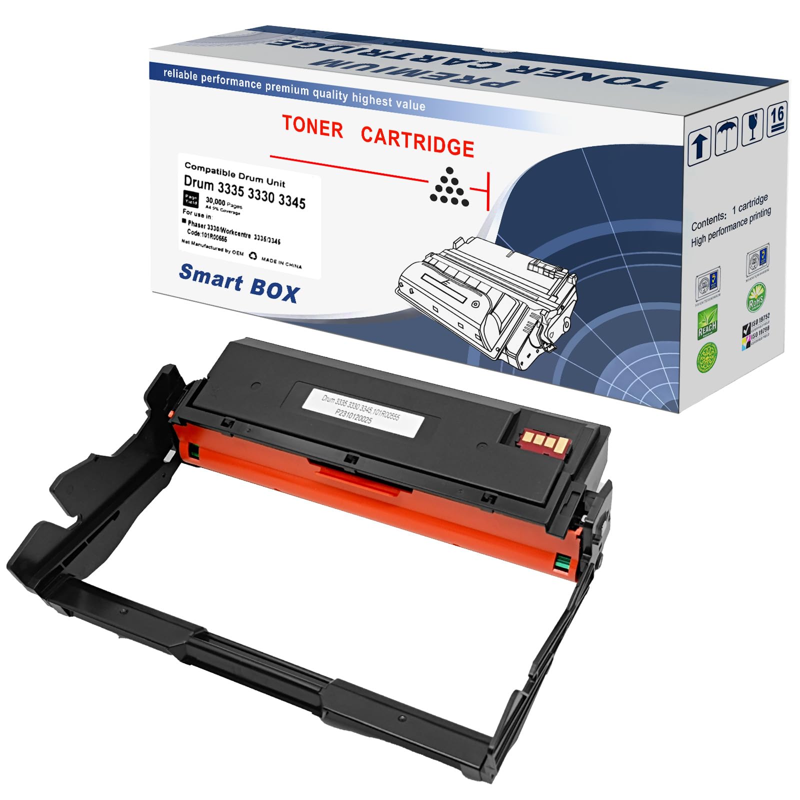 ASEKER Compatible 3330 3335 3345 Drum Cartridge 30000 Pages for Xerox Phaser 3330dni WorkCentre 3335dni 3345dni Printers 101R00555 Drum Unit