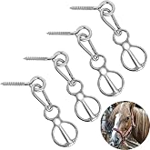 Horse Tie Ring, 304 Stainless Steel Blocker Tie Ring for Horse Supplies | Rust Resistant Hardware, Secure Eye Bolt, Includes Snaps Saddle for Stable Tie Up, Safe Horse AccessoriesTraining Equipment